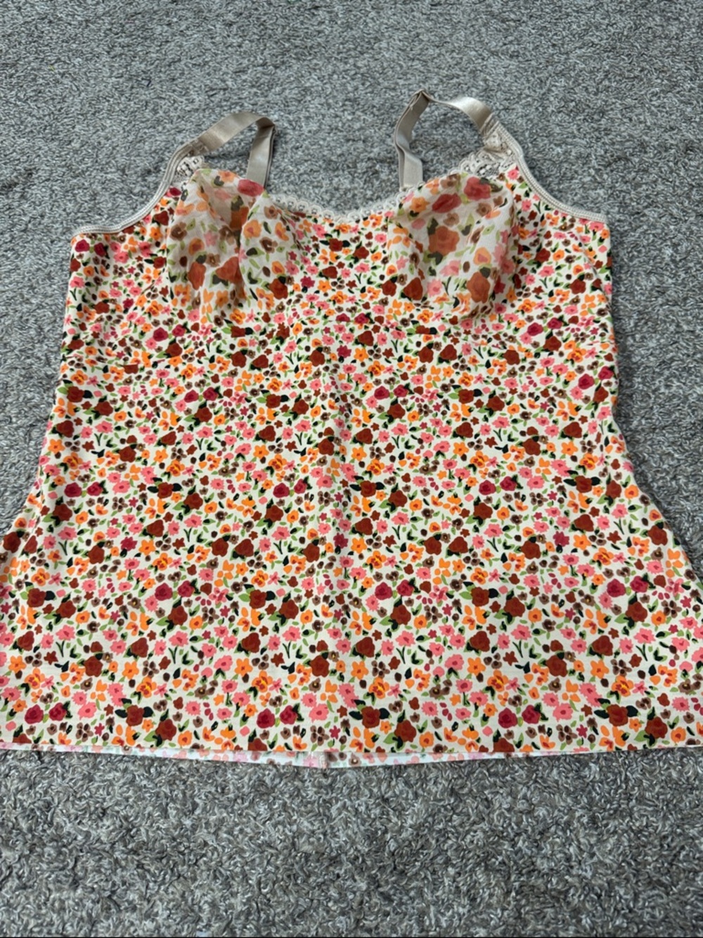 Ruby Ribbon Heritage Camisole Shaping Tank Top Floral